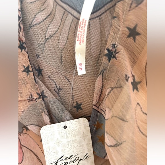 Free People Celestial Nights Fairy Combo Maxi Dress NWT Size XS - Picture 13 of 15